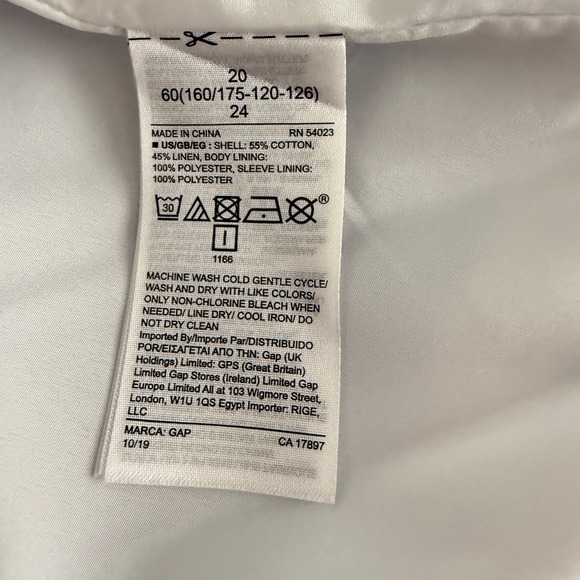 GAP Women's‎ Linen Blend Blazer Jacket Size 20 Light Blue Career Casual NWT - Picture 4 of 8